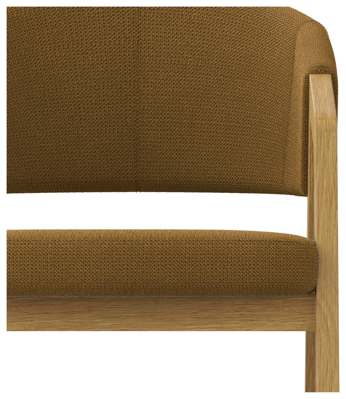 ARMLEHNSTUHL  in Mikrofaser  - Currygelb/Eichefarben, KONVENTIONELL, Holz/Textil (59/96/60cm) - Carryhome