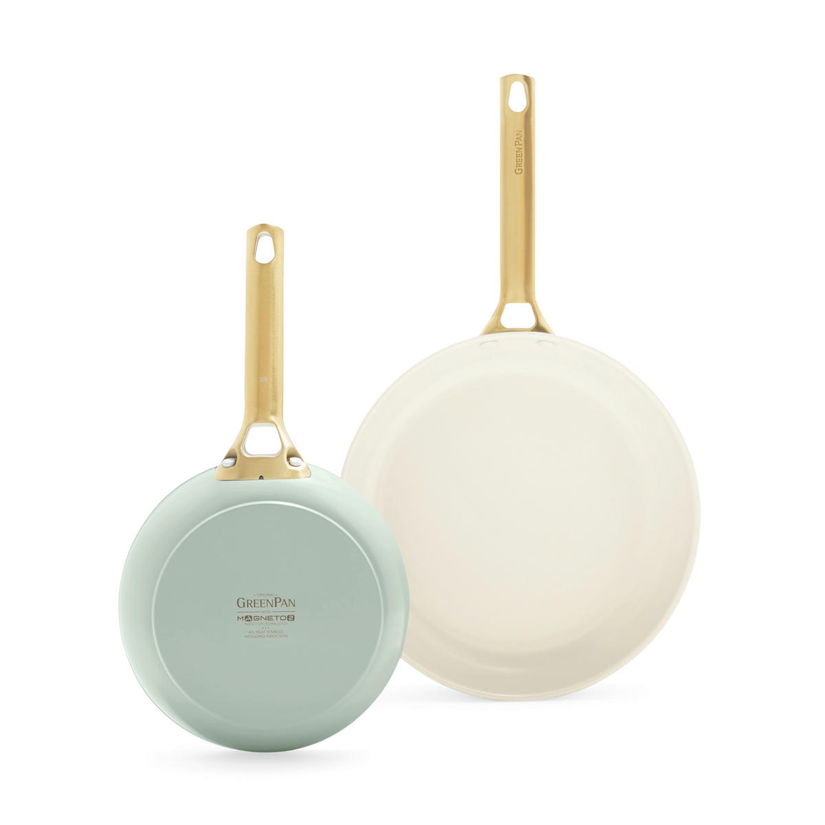 PFANNENSET 2-teilig 20 & 26 cm  - Goldfarben/Weiß, Basics, Metall (20 & 26cm) - GreenPan