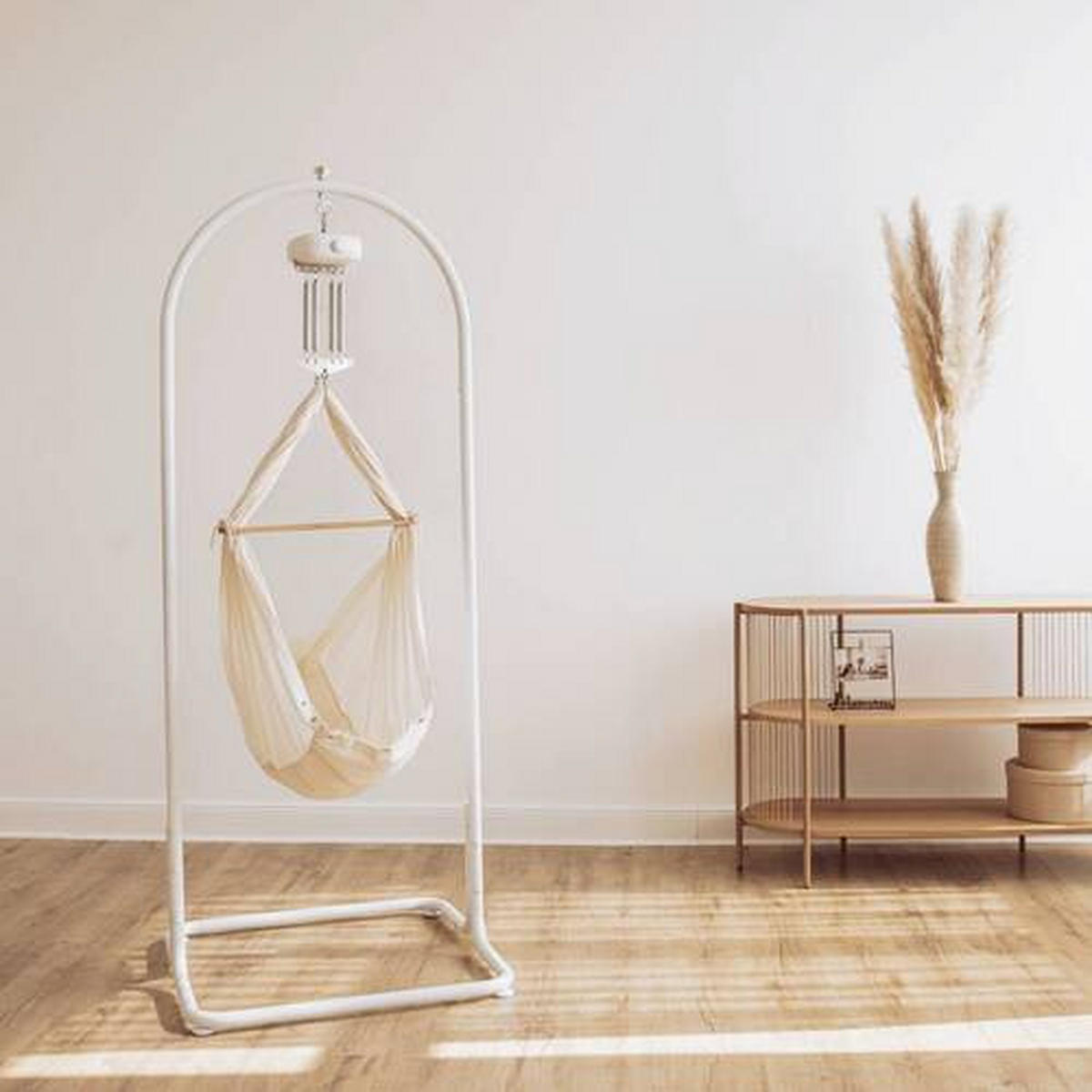 FEDERWIEGENZUBEHÖR   - Weiß, Basics, Kunststoff/Metall (15/44/14cm) - swing2sleep