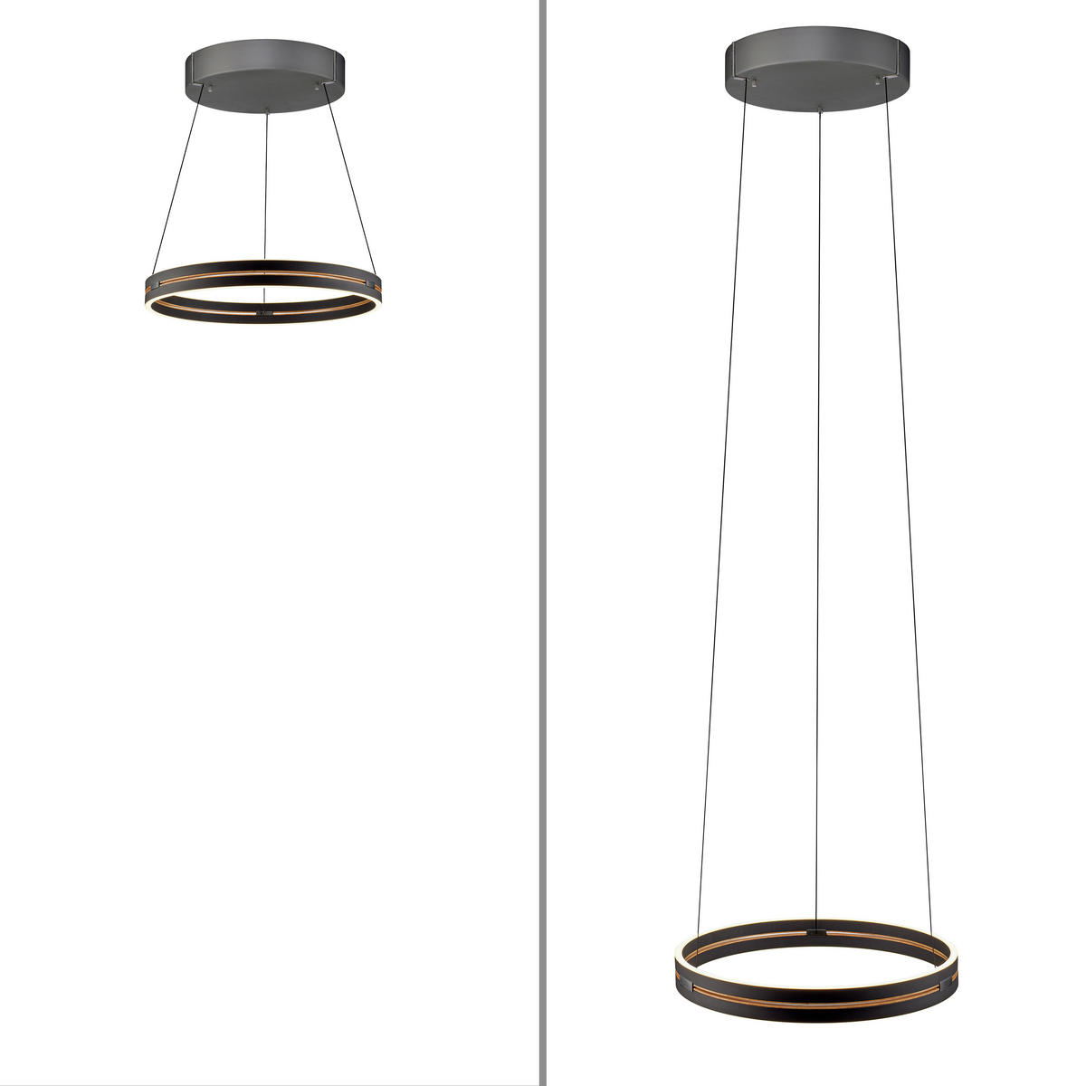 ZÁVĚSNÉ LED SVÍTIDLO, 50/50/350 cm  - černá, Basics, kov (50/50/350cm) - Neuhaus PURE