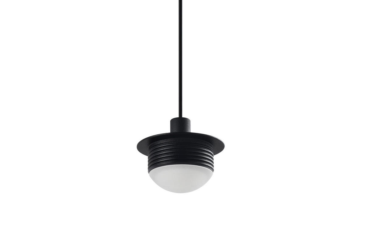 LED-HÄNGELEUCHTE Pesaro 128/170/20 cm  - Schwarz, Design, Glas/Metall (128/170/20cm)