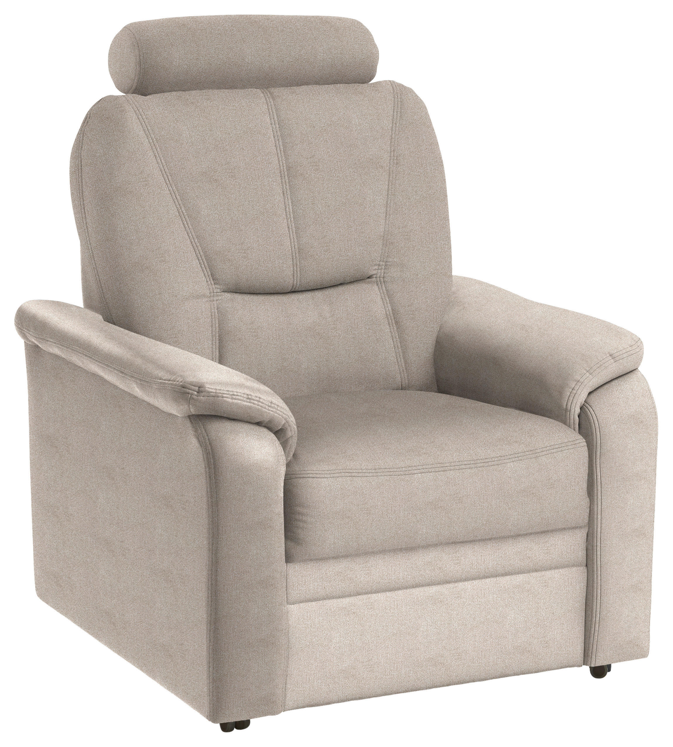 FERNSEHSESSEL in Chenille Beige  - Beige/Schwarz, KONVENTIONELL, Kunststoff/Textil (90/96/89cm) - Beldomo Comfort