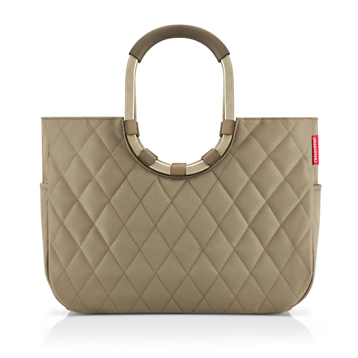 EINKAUFSKORB Rhombus Olive 25 L  - Roségold/Olivgrün, Basics, Textil (46/34,5/25cm) - Reisenthel