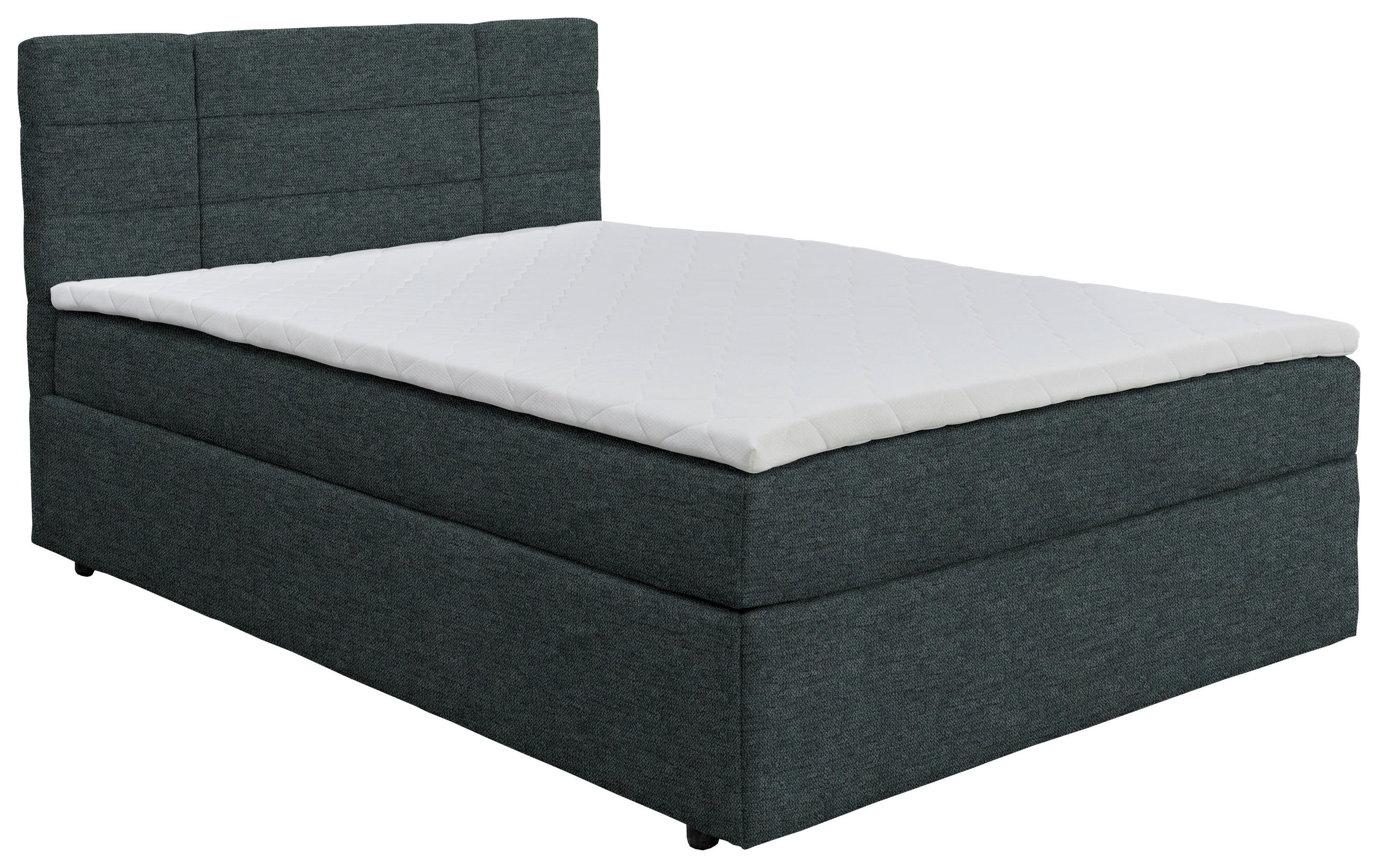 BOXBETT 140/200 cm  in Dunkelgrau  - Dunkelgrau/Schwarz, KONVENTIONELL, Holz/Kunststoff (140/200cm) - Carryhome