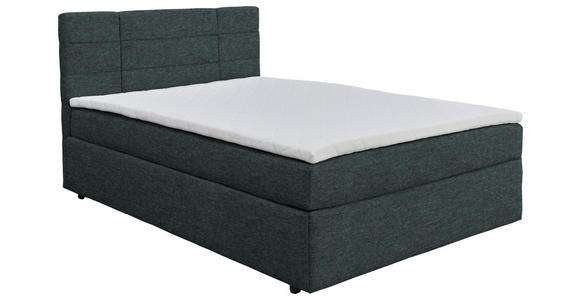 BOXBETT 140/200 cm in Dunkelgrau - Dunkelgrau/Schwarz, KONVENTIONELL, Holz/Kunststoff (140/200cm) - Carryhome