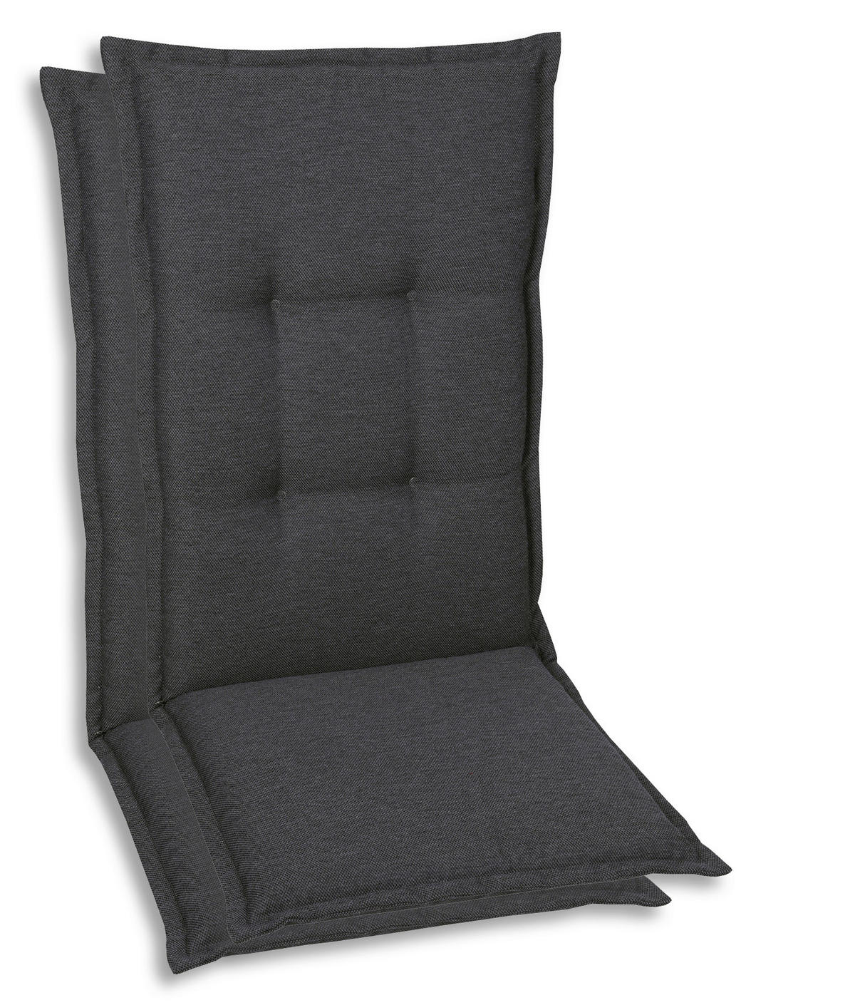 SESSELAUFLAGENSET in Anthrazit Uni  - Anthrazit, Basics, Textil (50/7/120cm)