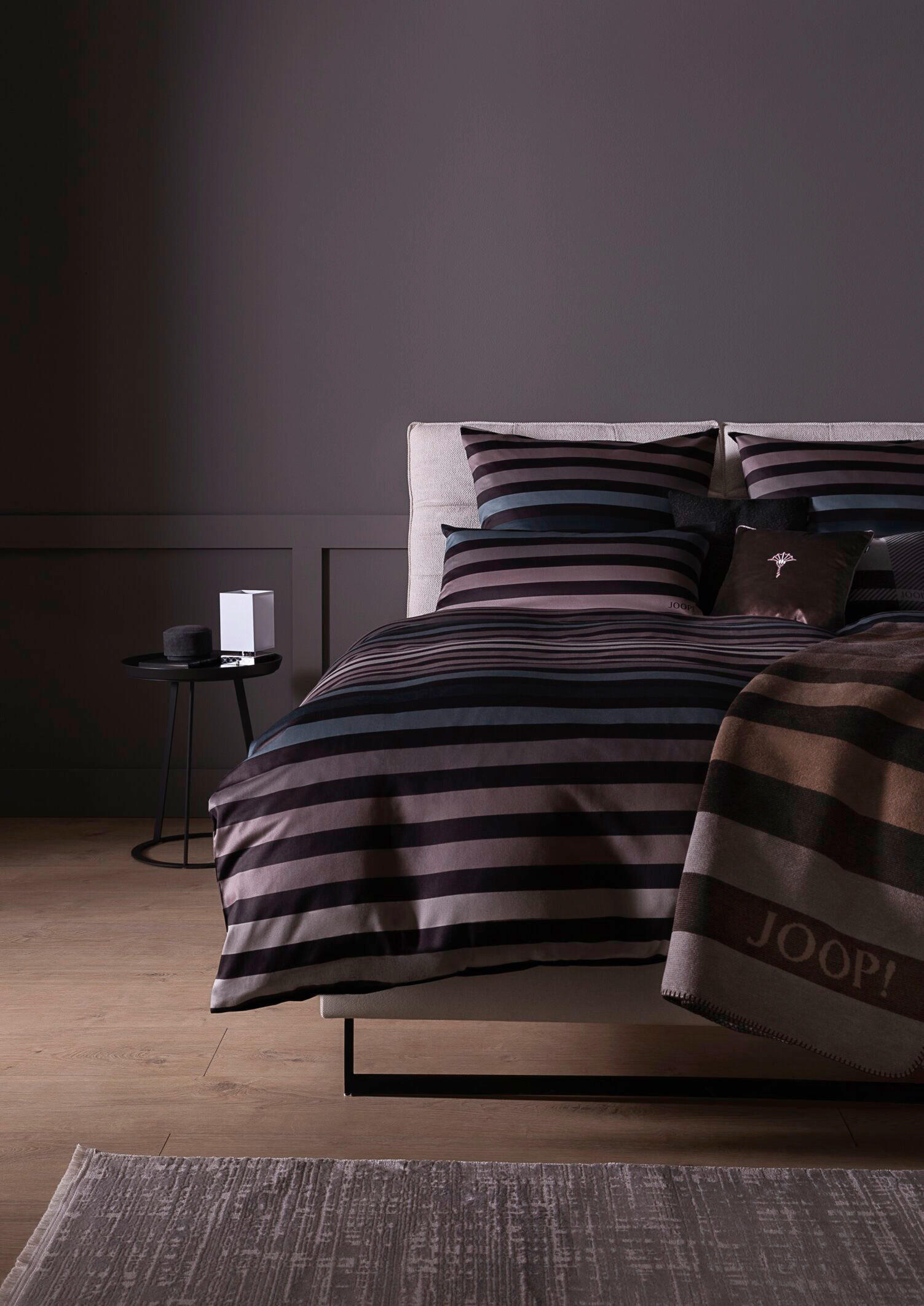 BETTWÄSCHE 135/200 cm Tone Makosatin  - Anthrazit/Braun, Design, Naturmaterialien/Textil (135/200cm) - Joop!