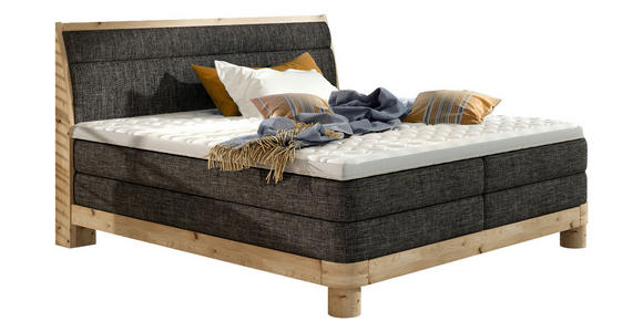 BOXSPRINGBETT 180/200 cm  in Braun, Eichefarben  - Eichefarben/Braun, Natur, Holz/Textil (180/200cm) - Valnatura