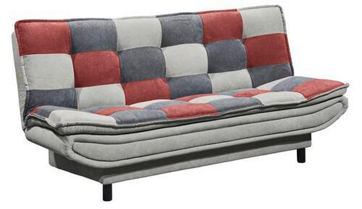 SCHLAFSOFA in Mikrovelours Schlammfarben, Beere, Dunkelgrau  - Schlammfarben/Beere, Basics, Holzwerkstoff/Kunststoff (188/90/89cm) - MID.YOU