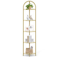 ECKREGAL - Goldfarben, Trend, Glas/Metall (28/158/28cm) - MID.YOU