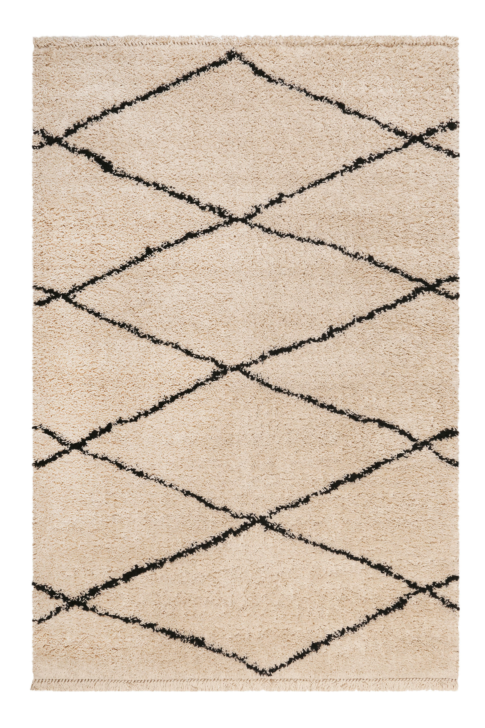 HOCHFLORTEPPICH 133/200 cm Studio One Beige - Beige, Design, Textil (133/200cm) - Novel