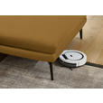 ECKSOFA in Echtleder Currygelb  310/180 cm  - Currygelb/Schwarz, Design, Leder/Metall (310/180cm) - Dieter Knoll