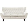 3-SITZER-SOFA Cord Creme  - Creme/Schwarz, Design, Holz/Textil (187/101/95cm) - Stylife
