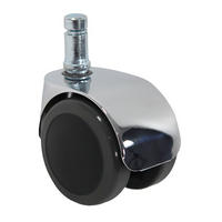 DREHSTUHLROLLE - Chromfarben/Schwarz, Basics, Kunststoff/Metall (5/5,8/5cm) - MID.YOU
