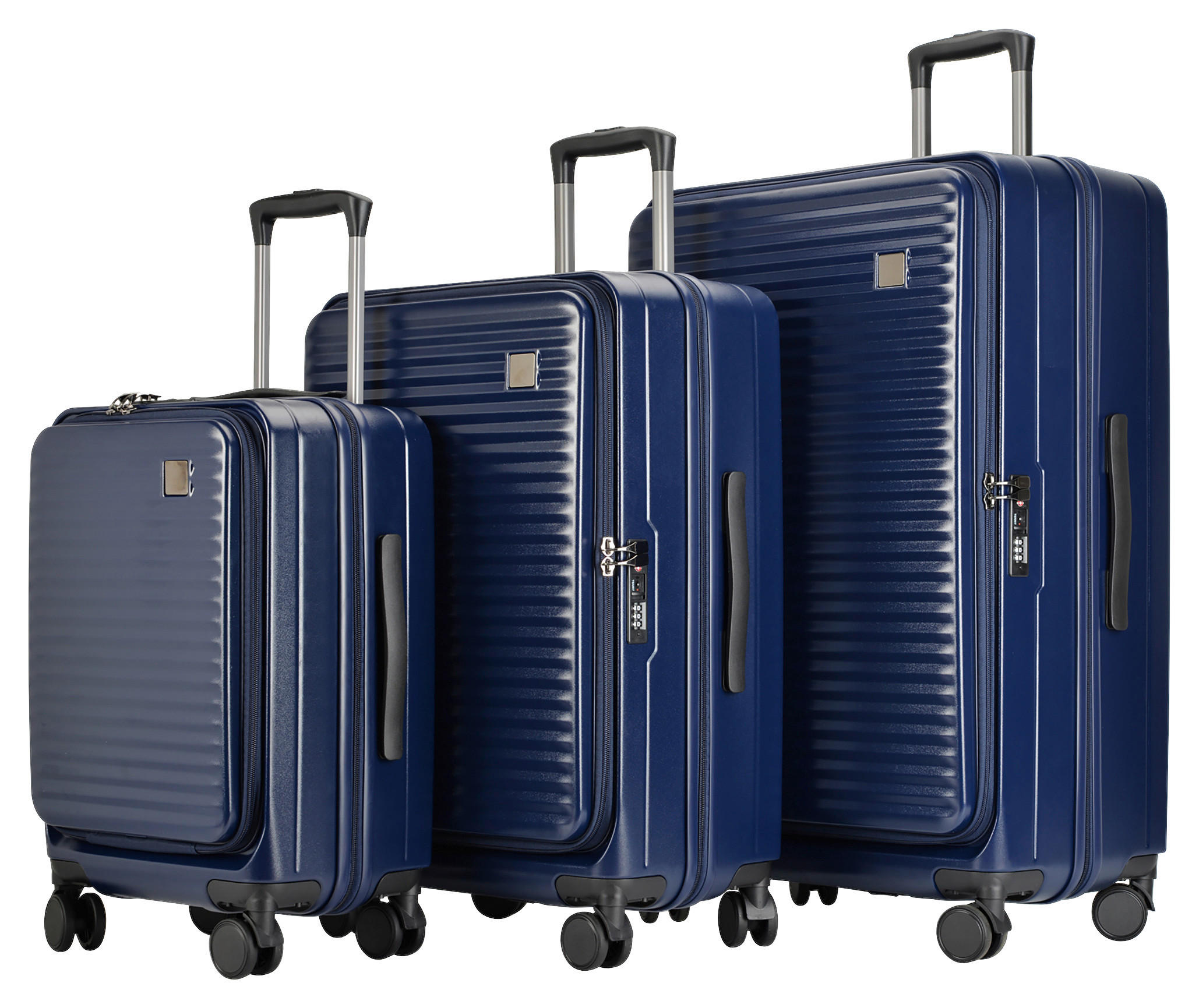 Set Valize De Călătorie - albastru închis, Design, plastic (51.5/78/31cm) - Schneiders