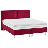 BOXSPRINGBETT 200/200 cm  in Rot  - Rot/Alufarben, Design, Kunststoff/Textil (200/200cm) - Beldomo - Sleep