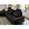ECKSOFA  in Echtleder Schwarz  176/334 cm  - Schwarz, Design, Leder/Metall (176/334cm) - Dieter Knoll