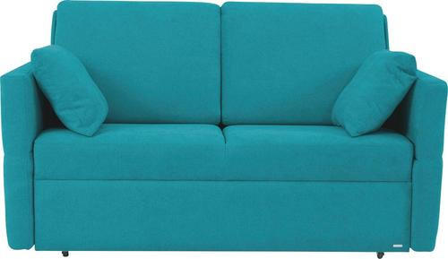 SCHLAFSOFA Chenille Petrol  - Petrol/Schwarz, KONVENTIONELL, Kunststoff/Textil (150/88/91cm) - Sedda