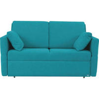 SCHLAFSOFA Chenille Petrol  - Petrol/Schwarz, KONVENTIONELL, Kunststoff/Textil (150/88/91cm) - Sedda