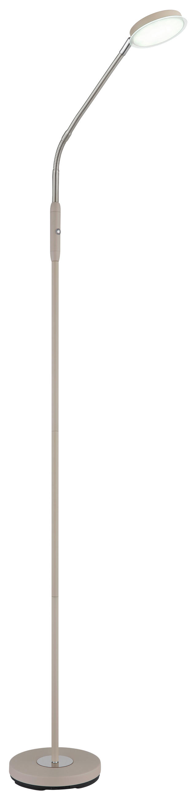 LED-STEHLEUCHTE Silvio 52/20/173 cm  - Sandfarben/Klar, Design, Kunststoff/Metall (52/20/173cm)