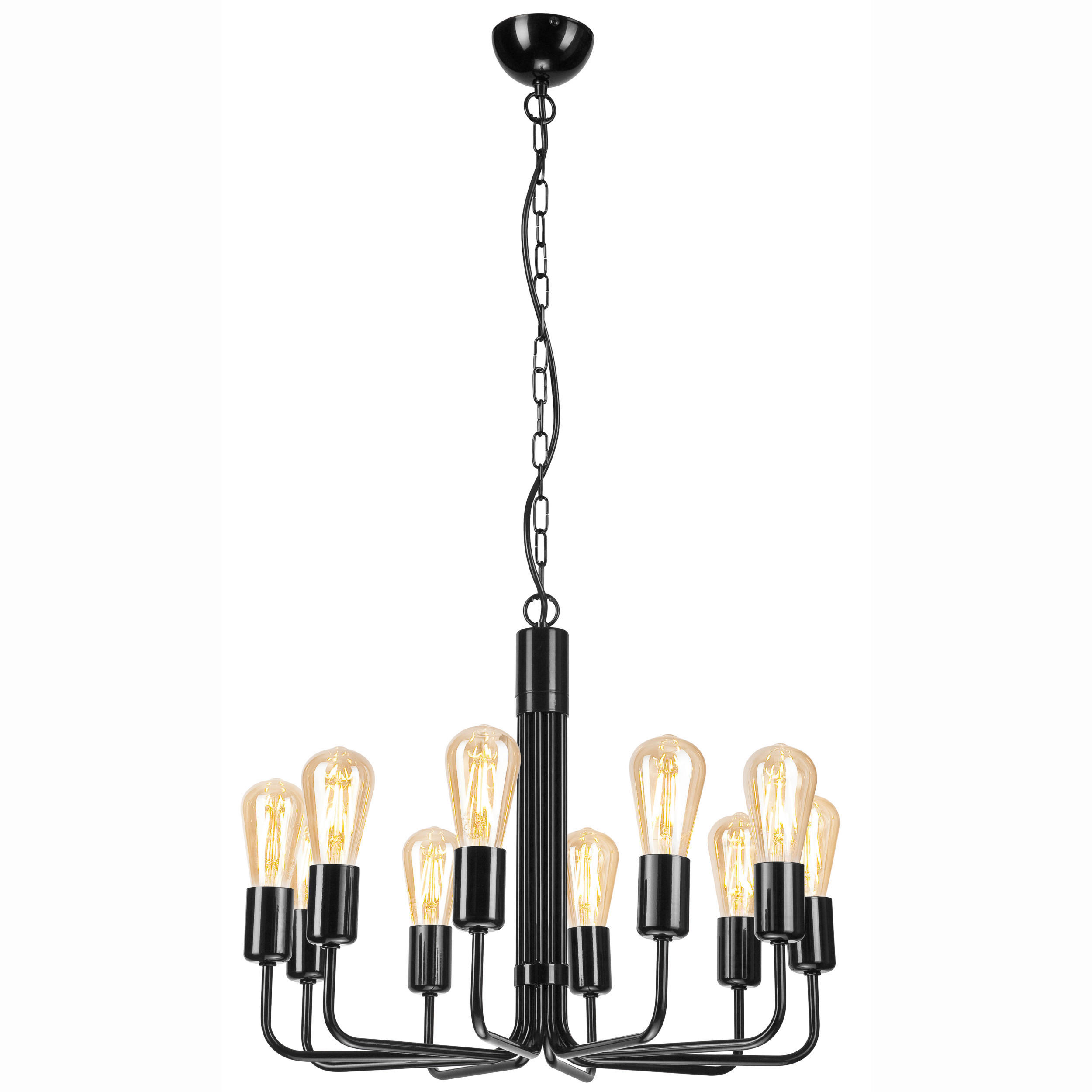 HÄNGELEUCHTE Tiffany 98/54/98 cm  - Schwarz Hochglanz, KONVENTIONELL, Metall (98/54/98cm)