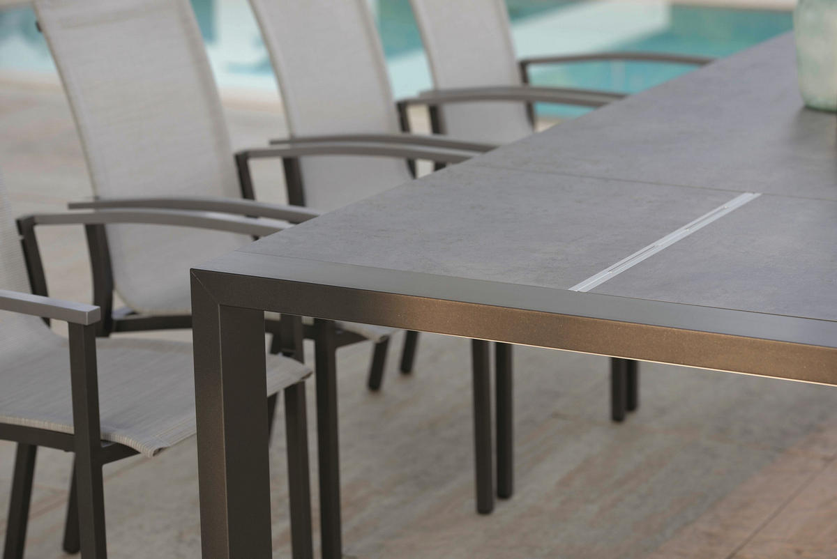 GARTENTISCH 160-210/90/75,5 cm  - Anthrazit/Grau, Design, Kunststoff/Metall (160-210/90/75,5cm) - Stern