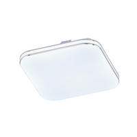 LED-DECKENLEUCHTE Porto   - Chromfarben/Weiß Hochglanz, KONVENTIONELL, Glas (34/34cm) - Fischer & Honsel
