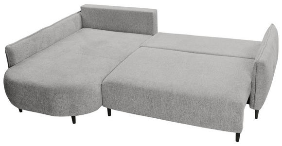 ECKSOFA  in Chenille Hellgrau  200/285 cm  - Hellgrau/Schwarz, MODERN, Textil/Metall (200/285cm) - Carryhome