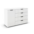 KOMMODE  in 120/81/42 cm  - Chromfarben/Weiß, Design, Glas/Holzwerkstoff (120/81/42cm) - Carryhome
