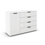 KOMMODE  in 120/81/42 cm  - Chromfarben/Weiß, Design, Glas/Holzwerkstoff (120/81/42cm) - Carryhome