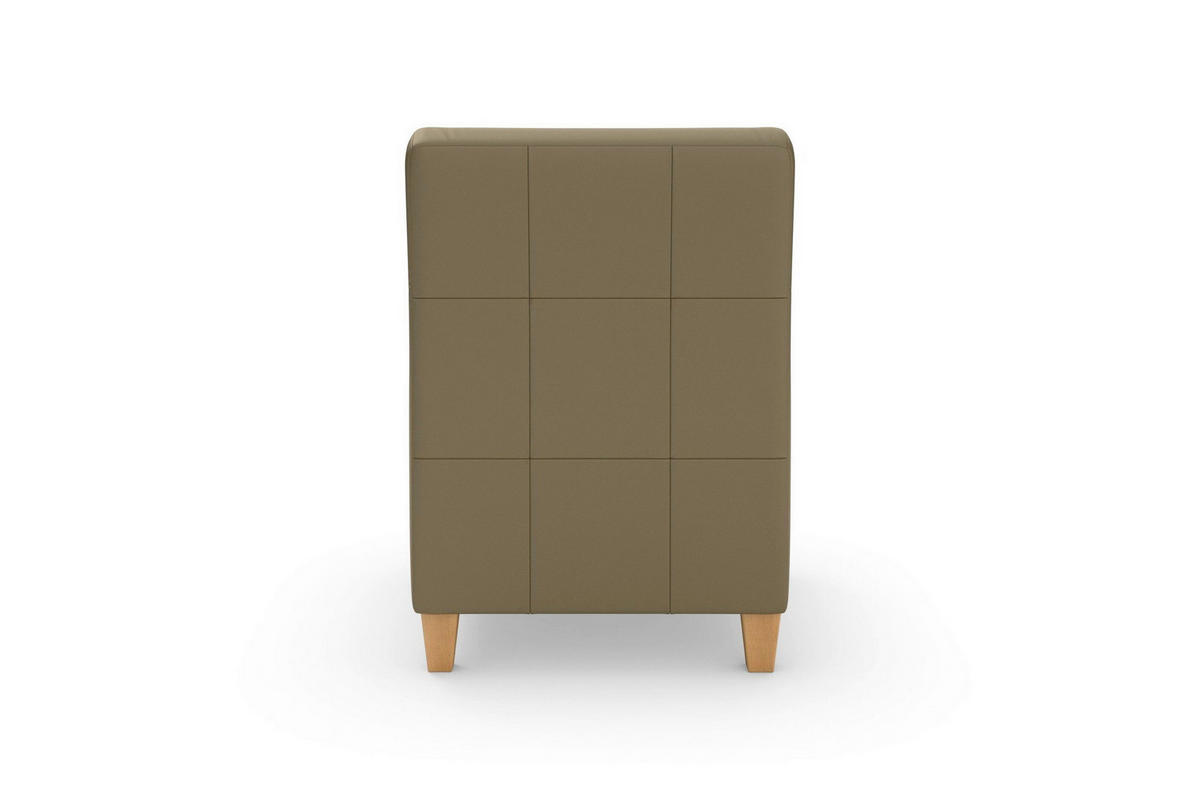 SESSEL in Echtleder Olivgrün  - Eichefarben/Olivgrün, Basics, Leder/Holz (70/93/75cm) - Sit & More
