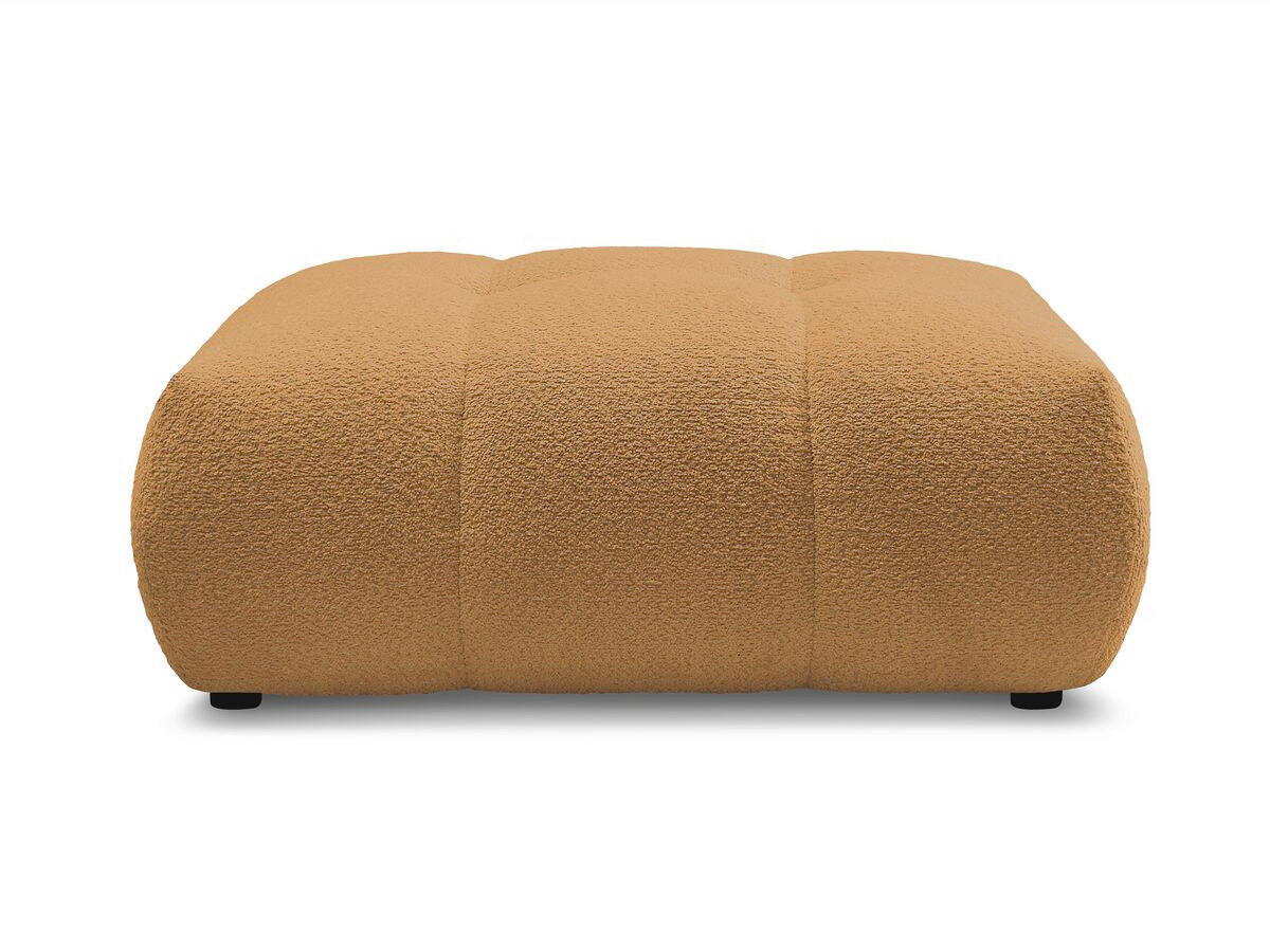 HOCKER FUJI  Bouclé Gelb  - Gelb/Schwarz, MODERN, Kunststoff/Textil (112/44/80cm)