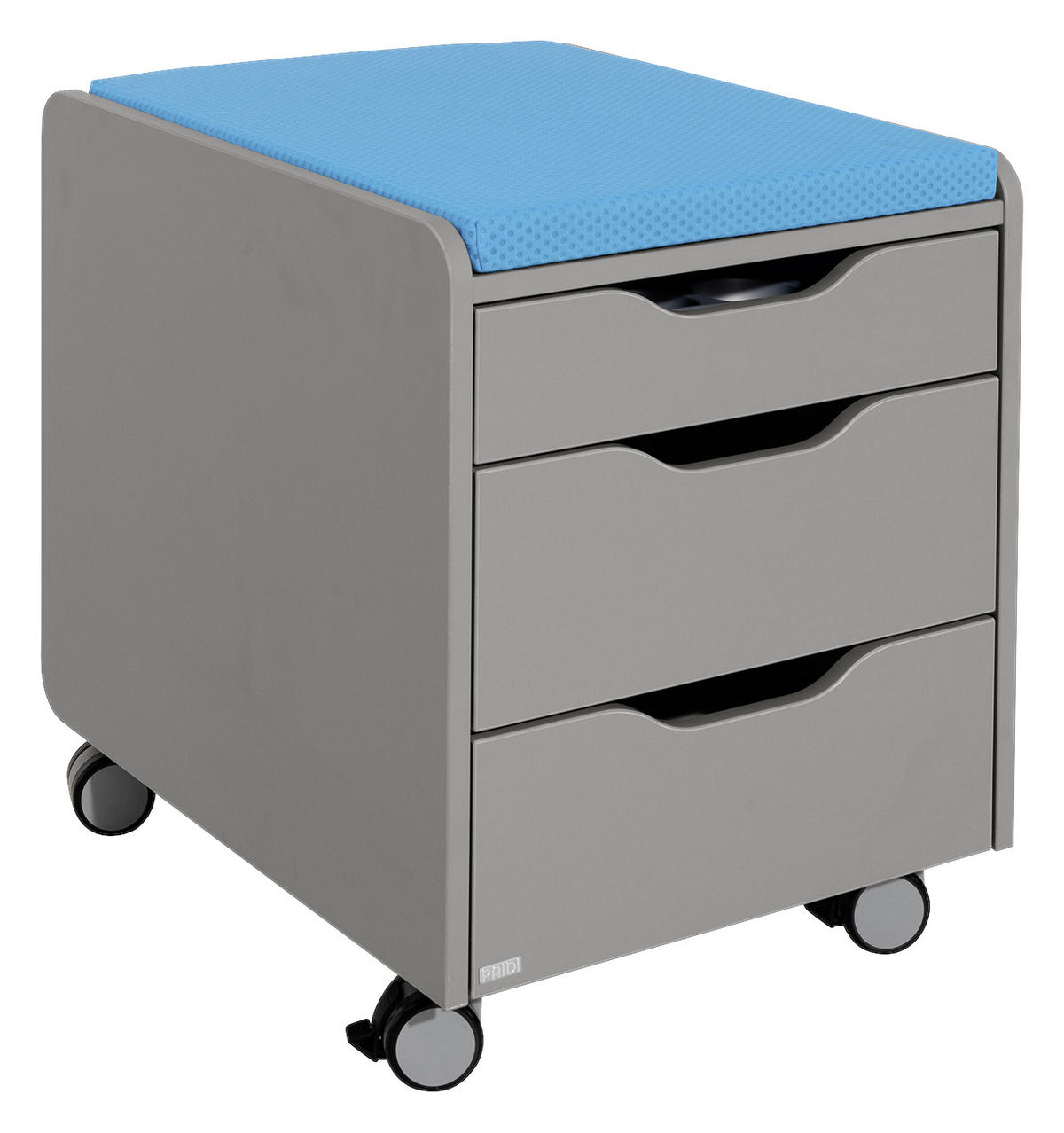 ROLLCONTAINER 44,3/53,7/57,3 cm  - Schieferfarben, Trend, Holzwerkstoff (44,3/53,7/57,3cm) - Paidi