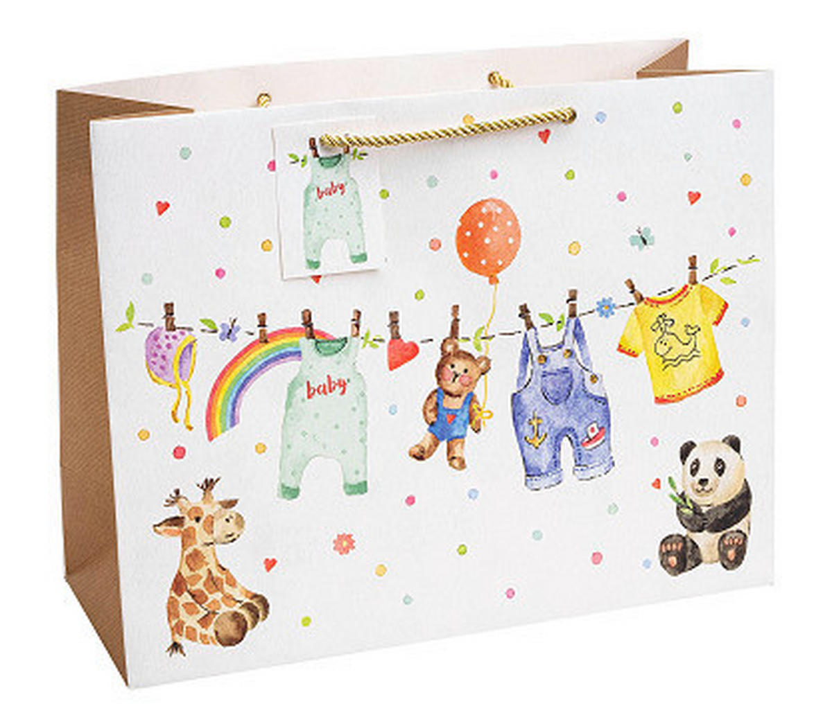 GESCHENKTASCHE  - Basics, Papier (33,5/26/13,5cm)