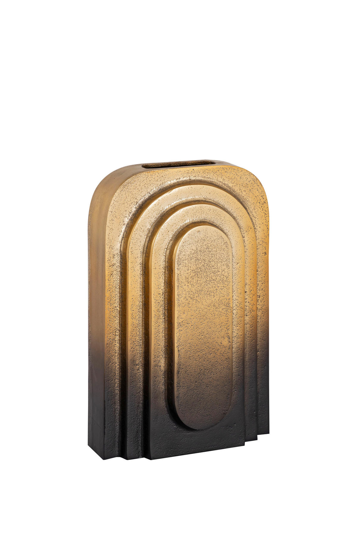VASE 22 cm  - Goldfarben/Schwarz, Trend, Metall (14/9/22cm) - Ambia Home