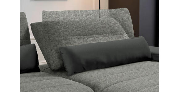 ECKSOFA in Webstoff Grau  - Schwarz/Grau, KONVENTIONELL, Textil/Metall (273/191cm) - Carryhome