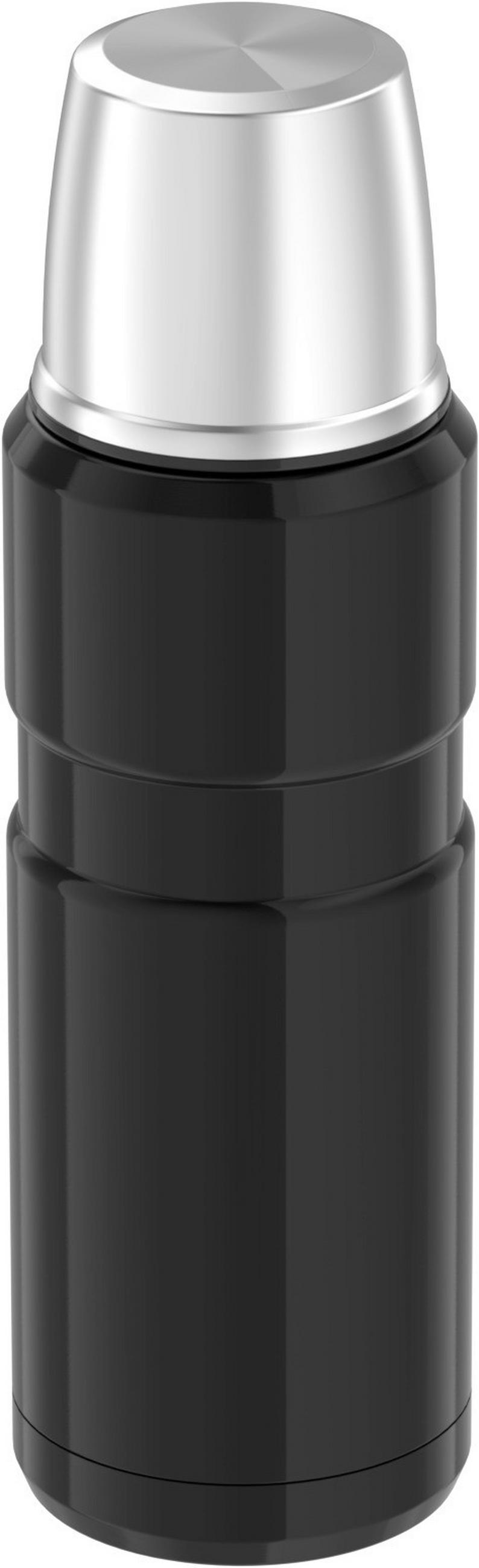 ISOLIERFLASCHE STAINLESS KING 0,47 L  - Schwarz Hochglanz, Metall (0,47l) - Thermos