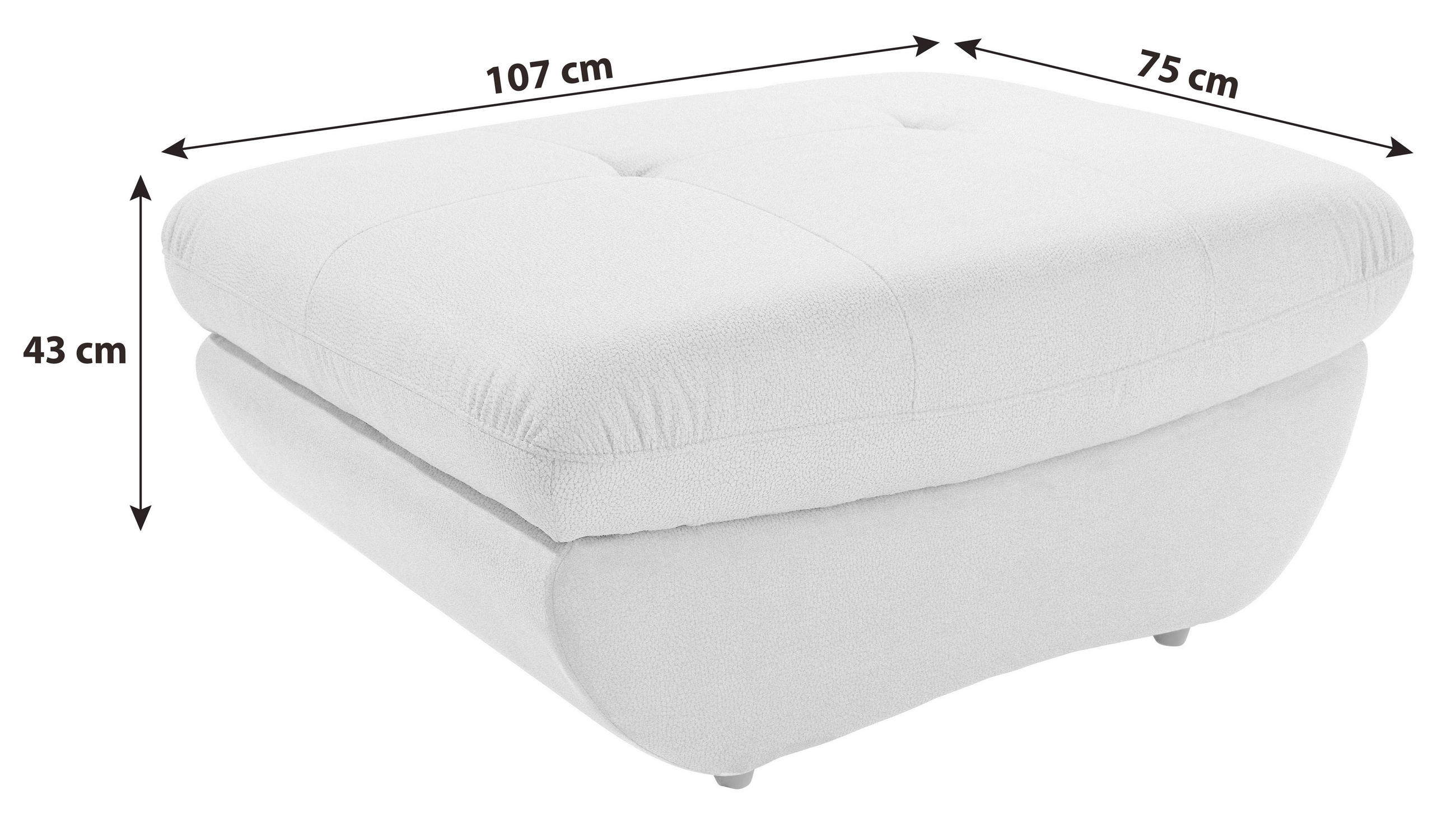 HOCKER Webstoff Currygelb  - Currygelb/Schwarz, MODERN, Kunststoff/Textil (107/75cm) - MID.YOU