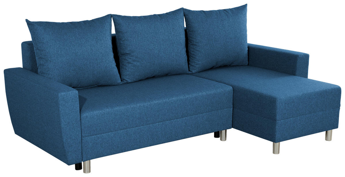 COLȚAR EXTENSIBIL, textil, albastru, 230/136 cm - albastru/culoare aluminiu, Design, plastic/textil (230/136cm) - Carryhome