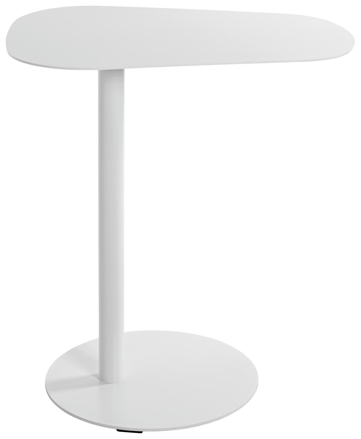 BEISTELLTISCH in Metall 53/38/60 cm  - Weiß, Trend, Metall (53/38/60cm)