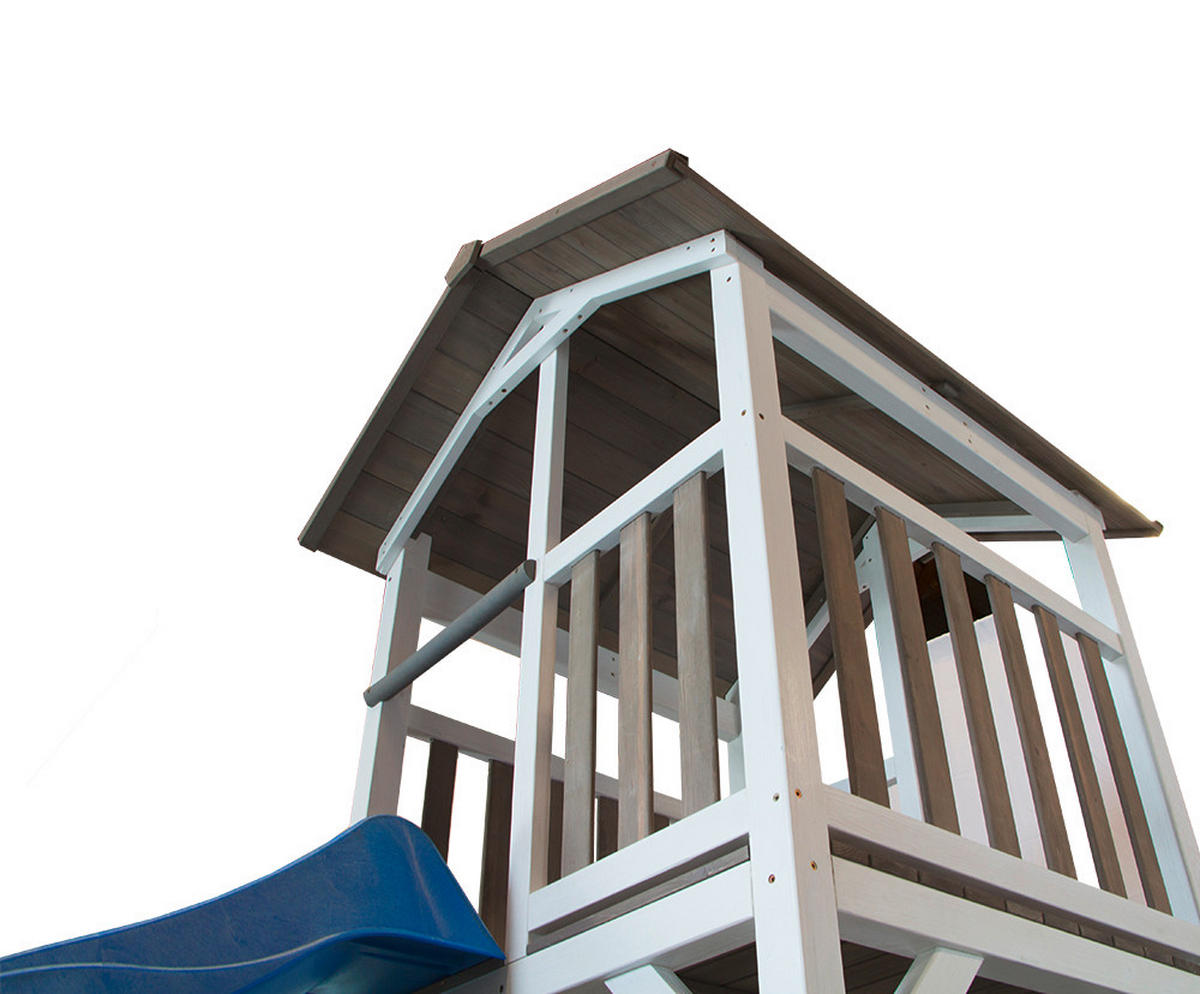 Spielhaus  Beach Tower Basic 101/242/349 cm axi  - Blau/Weiß, Basics, Holz (101/242/349cm) - Ambia Garden