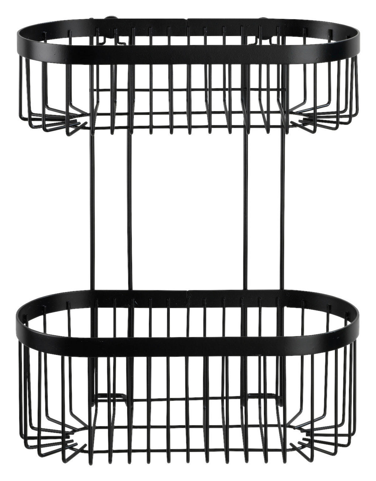 DUSCHKORB - Schwarz, Basics, Metall (27/33/15cm) - Wenko