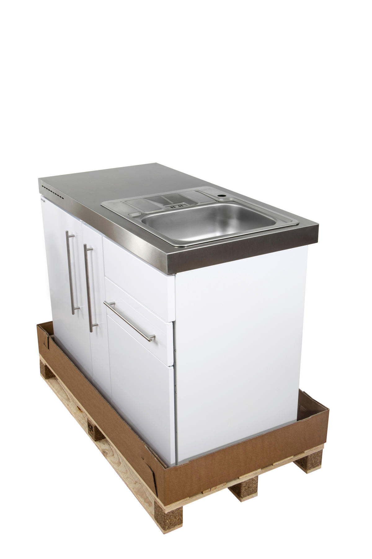 OUTDOORKÜCHE - Edelstahlfarben/Braun, Basics, Metall (127/98/62cm)