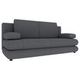 SCHLAFSOFA  in Mikrofaser Dunkelgrau  - Dunkelgrau/Schwarz, KONVENTIONELL, Kunststoff/Textil (212/93/90cm) - Carryhome