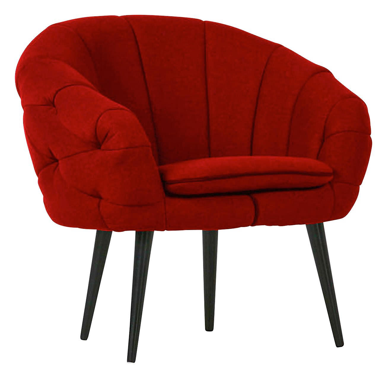 Carryhome SESSEL Velours Rot 