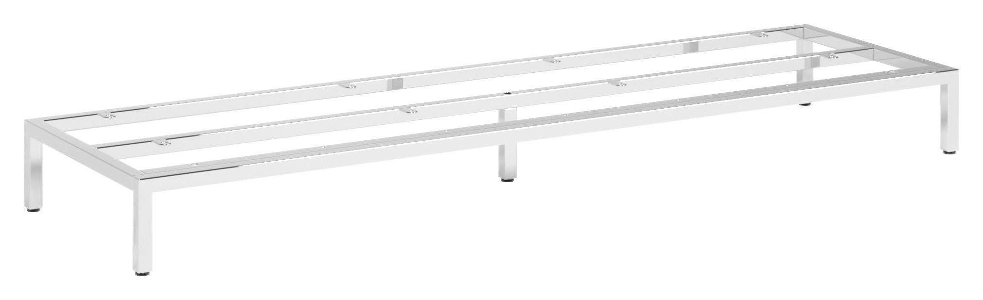 FUßGESTELL - Chromfarben, Basics, Metall (134,6/13/39,5cm)