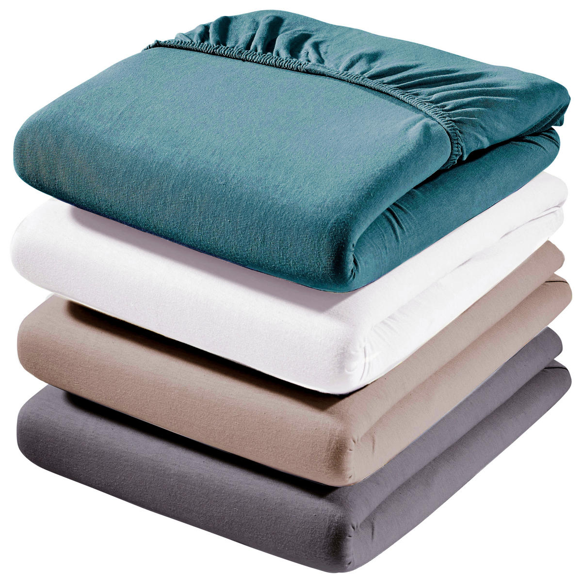 SPANNBETTTUCH Zwirn-Jersey  - Creme, Basics, Textil (100/200cm) - Estella