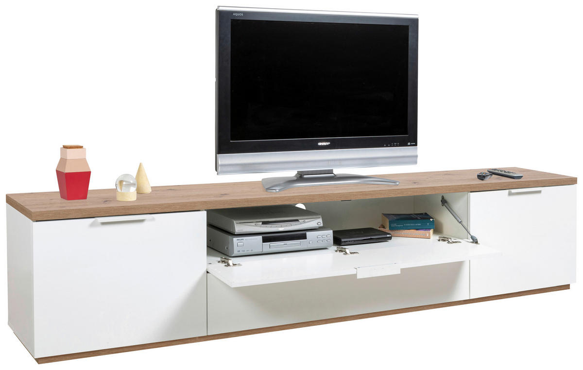 LOWBOARD  in 240/51/40,5 cm  - Weiß Hochglanz/Eiche Artisan, MODERN, Holz/Holzwerkstoff (240/51/40,5cm) - Carryhome
