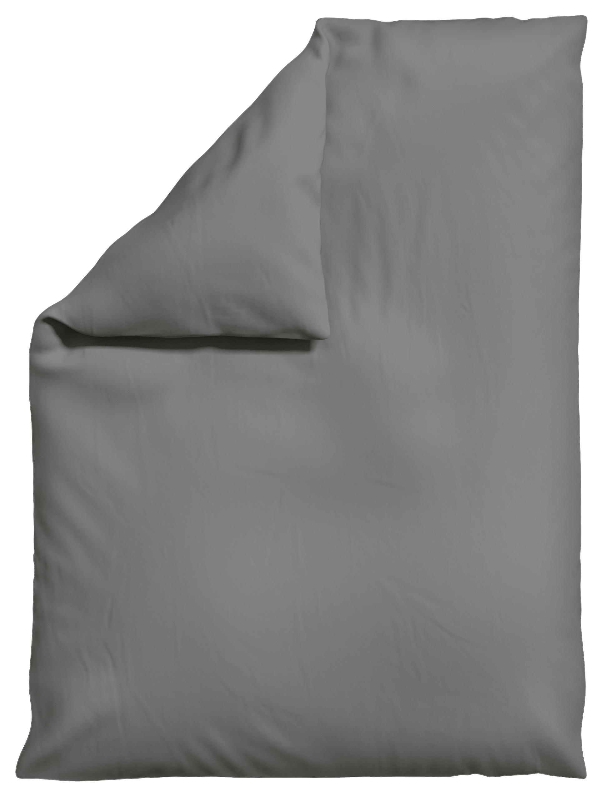 BETTDECKENBEZUG KNITTED JERSEY Jersey 155/220 cm  - Grau, Basics, Textil (155/220cm) - Schlafgut
