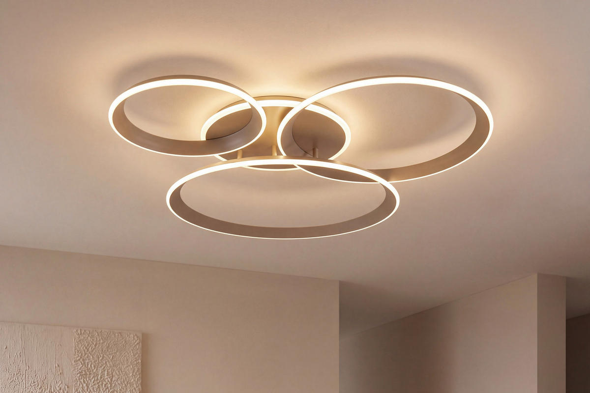 Plafonieră Cu Led 39 W    96/84/10 cm  - nisipiu, Design, plastic/metal (96/84/10cm) - Dieter Knoll